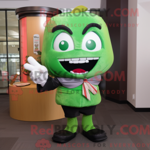 Green Sushi mascot costume...