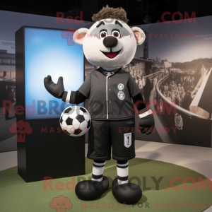 Black Soccer Goal maskot...