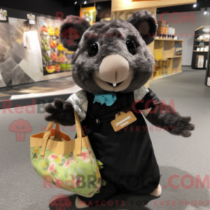 Svart hamstermaskot drakt...
