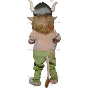 Maskot trollí skřet s vikingskou helmou - Redbrokoly.com