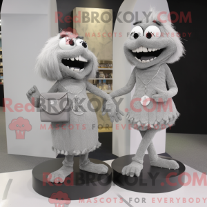 Grå forlovelsesring maskot...