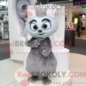 Grå forlovelsesring maskot...
