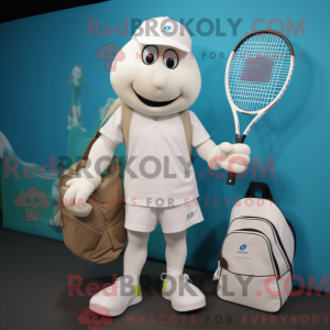 Hvit tennisracket...