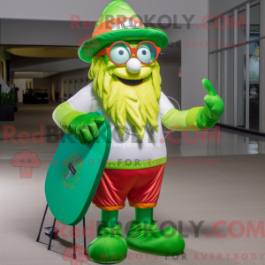 Limegrønn Leprechaun Hat...