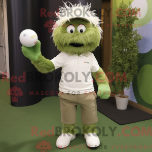 Olive Golf Ball maskot...