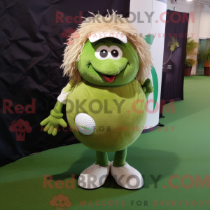 Oliven golfbold maskot...