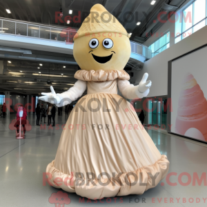Tan Ice Cream Cone mascot...