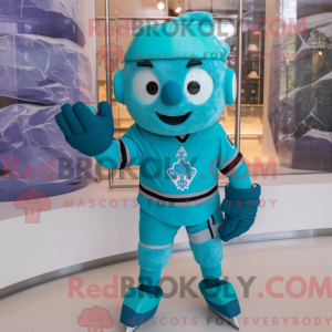 Turquoise Ice Hockey Stick...
