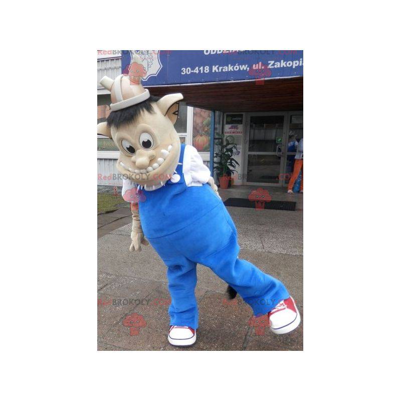 Troll mascot with a Viking helmet. Creature mascot - Troll mascot with a Viking helmet. Creature mascot -
