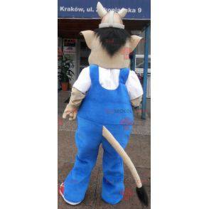 Troll mascotte met een Vikinghelm. Schepsel mascotte -