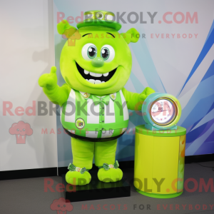 Postava maskota Lime Green...