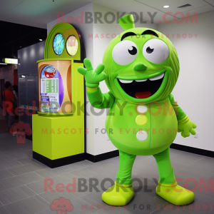 Lime Green Candy Box maskot...