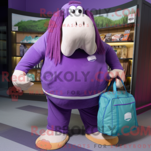 Purple Walrus mascot...