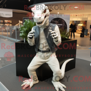 White Komodo Dragon mascot...