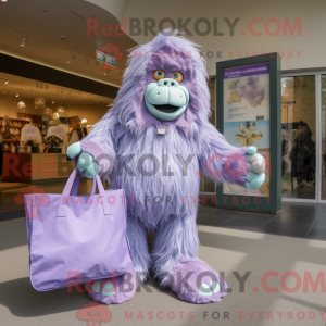 Lavendel Sasquatch maskot...