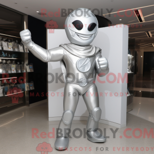 Sølv superhelte maskot...