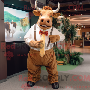 Tan Bull mascottekostuum...