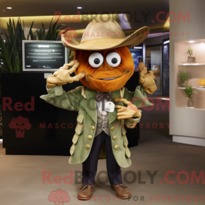 Oliven Eremitkrabbe maskot...