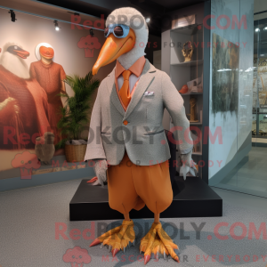 Peach Dodo Bird Maskottchen...