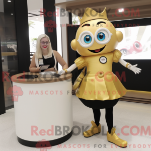Gold Pendant mascot costume...