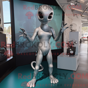 Silver Hydra mascot costume...
