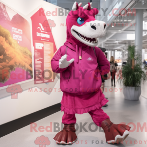 Magenta Spinosaurus mascot...