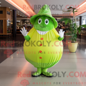 Postava maskota Lime Green...