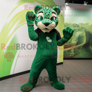 Mascotte de Jaguar vert...