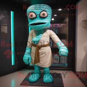 Turkis Mumie maskot kostume...