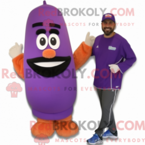 Fantasia de mascote de Enchiladas roxas com bermuda e gorros - Enchiladas mascotes - REBROKO_228469 - RedBrokoly.com