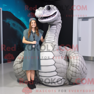 Grå Titanoboa maskot...