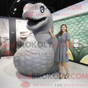 Grå Titanoboa maskot...