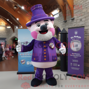 Purple Irish Castle mascot...