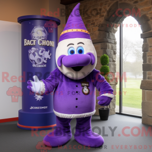 Purple Irish Castle mascot...
