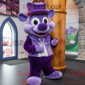 Purple Irish Castle mascot...