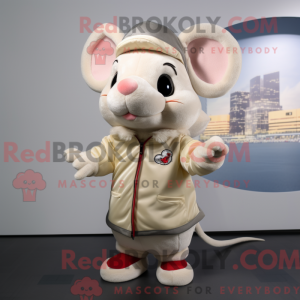 Cream Mouse mascottekostuum...