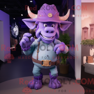 Lavendel Minotaur maskot...