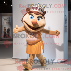 Tan Queen mascot costume...