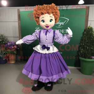 Lavendel irsk danser maskot...
