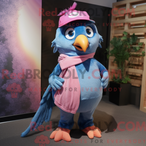 Pink Blue Jay Maskottchen...