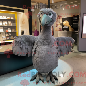Grå Dodo Bird maskot...