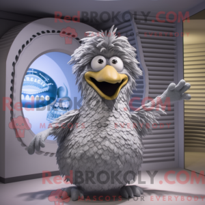 Sølv kylling maskot drakt...