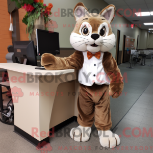 Brown Bobcat mascot costume...