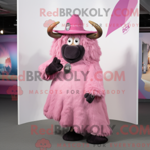 Rosa Yak-maskotkostyme...