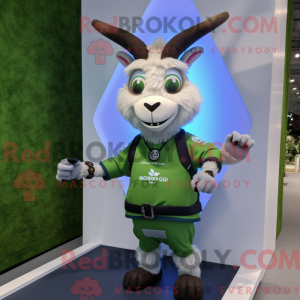 Olive Goat maskot kostyme...