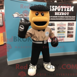 Sort boksehandske maskot...