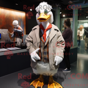 Silver Muscovy Duck mascot...
