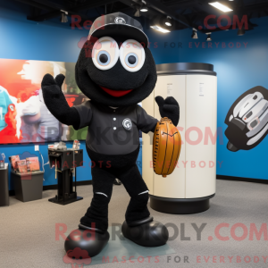 Black Trapeze Artist mascot...