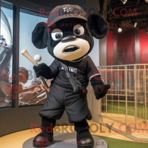 Mascotte de trapéziste noir...