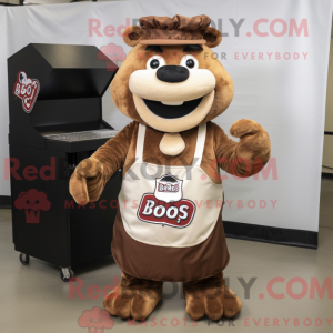 Brown Bbq Ribs mascot...